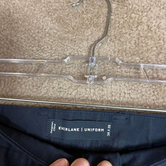 Everlane Chino Pants Mens Size 38 x 28 Navy Slim Stretch Performance Casual NEW - Picture 7 of 12